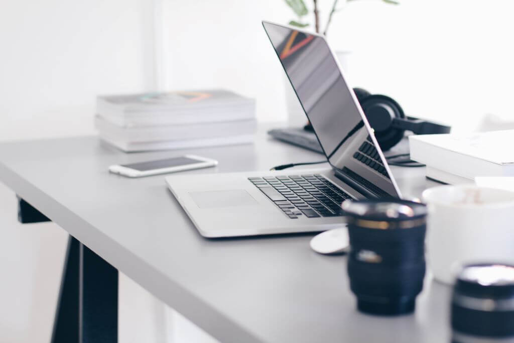 Laptop and coffee
